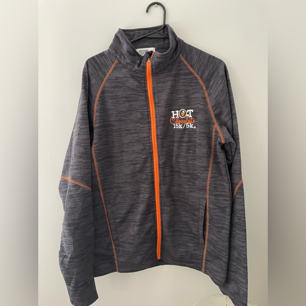Hot Chocolate 15K/5K Men’s M Gray Orange Full-Zip Jacket